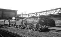 73010+45698 <I>Mars</I> standing at Carlisle platform 4 on the afternoon of 17 July 1965 with the combined Glasgow Central/Edinburgh Princes Street - Manchester/Liverpool service.<br><br>[K A Gray 17/07/1965]