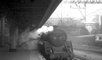 Polmadie's Standard Class 5 4-6-0 no 73072 waits to leave Glasgow Central in the summer of 1966. The locomotive was withdraw by BR the following October after less than 12 years of operational service. 73072 was eventually broken up at Arnott Young, Carmyle, in May 1967.<br><br>[K A Gray //1966]