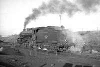 B1 no 61278 on Kingmoor shed turntable on 3 December 1966 during a break from hauling the <I>'Last B1 Excursion'</I> which had recently arrived from Edinburgh.<br><br>[Robin Barbour Collection (Courtesy Bruce McCartney) 03/12/1966]