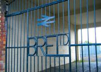 Gates at Railcare, St Rollox, on 1 June 2012 evoking memories of  British Rail Engineering Ltd.<br><br>[Veronica Clibbery 01/06/2012]