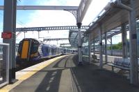 Looking out along the platforms from the concourse at Gourock on a sunny 1 June 2012 - the nearest I could get to the viewpoint in 1966 [see image 23692]. <br><br>[Colin Miller 01/06/2012]