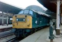 40066 at Newcastle Central in June 1979 at the head of a Perth bound Motorail service.<br><br>[Colin Alexander /06/1979]