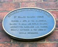 Commemorative plaque at St Rollox, June 2012. <br><br>[Veronica Clibbery 01/06/2012]