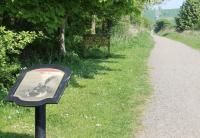 Looking south towards Middleton Top from the Hopton Incline summit where there is an information board with a picture of two NLR 0-6-0Ts storming the bank with an SLS enthusiasts special in 1953. There is also a warning board for <I>High Peak Trail</I> cyclists for the 1:14 hill. Behind the camera is the site of Hopton (Goods) Station, now a picnic site.<br><br>[Mark Bartlett 24/05/2012]