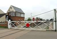 In a very rural Lincolnshire location, Ludborough closed to passengers in 1961 although passenger services from Louth continued to pass through until 1970 and goods trains a further ten years after that. The station has now become the base of the Lincolnshire Wolds Railway and trains run a short distance either side of the level crossing seen here in May 2012.<br><br>[Mark Bartlett 21/05/2012]