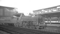 70039 <I>Sir Christopher Wren</I> at Carlisle in January 1965 with the 9am Perth - Euston.<br><br>[K A Gray /01/1965]