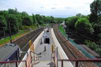 East (or south!) end of Hyndland station looking towards Partick showing the works on the right for the track alterations and new footbridge (which will be behind the camera). The new eastbound platform will be to the left.<br><br>[Ewan Crawford 12/06/2012]