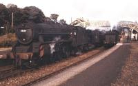 Black 5 No. 45359 and two ex-Caley tanks occupy the platforms at Connel Ferry station on 1st September 1960.<br><br>[Frank Spaven Collection (Courtesy David Spaven) 01/09/1960]