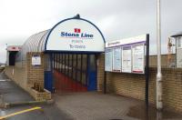 Entrance to Stranraer Harbour station from the quayside on 27 March 2006.<br><br>[Colin Miller 27/03/2006]