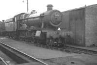 GWR Hall class 4-6-0 no 5912 <I>'Queen's Hall'</I> at Banbury shed in the summer of 1962. The locomotive was withdrawn from here at the end of that year.<br><br>[K A Gray 15/08/1962]