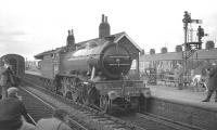 <I>'The Dalesman'</I> railtour at Earby on 4 May 1963 with Gresley K4 no 3442 running round its train after visiting Barnoldswick [see image 32149]. The special, which ran from Bradford Forster Square, was organised by the RCTS (West Riding Branch). <br><br>[K A Gray 04/05/1963]