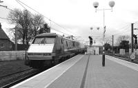 91113 propels the 09.50 Glasgow Central - London Kings Cross south out of Berwick station and onto the Royal Border Bridge on 31 March 2011.<br><br>[Colin Miller 31/03/2011]