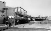 Scene at Aberdeen Waterloo on 20 April 1990 looking north towards Castle Terrace road bridge.<br><br>[Bill Roberton 20/04/1990]