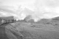 73077+44908 with the 5.10am Glasgow Queen Street - Mallaig, photographed north of Rannoch Viaduct on the West Highland line on 5 September 1960. <br><br>[K A Gray 05/09/1960]