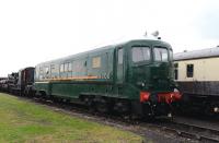 The original BR prototype gas turbine locomotive 18000 stands in the sidings at GWS Didcot on 28 June 2012.<br><br>[Peter Todd 28/06/2012]