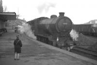 J39 64844 preparing to lift the mid-afternoon departure from Eyemouth to Burnmouth on 27th January 1962, one week before complete closure.<br><br>[Frank Spaven Collection (Courtesy David Spaven) 27/01/1962]