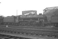 Saturday 6 October 1962 on Gateshead shed, with Holbeck Royal Scot no 46109 <I>Royal Engineer</I> a visitor. <br><br>[K A Gray 06/10/1962]