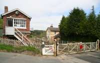 The former Kirkham Abbey station on the York - Scarborough line, closed in 1930. View looking east over the level crossing in April 2009. <br><br>[John Furnevel /04/2009]