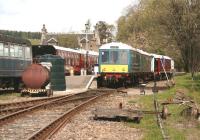 The 11.25 DMU service to Keith Town waits to leave Dufftown on 20 May 2012.<br><br>[John Furnevel 20/05/2012]