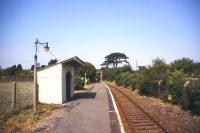 Platform scene at Roche, Cornwall, looking west towards Newquay in the summer of 1995.<br><br>[Ian Dinmore /08/1995]