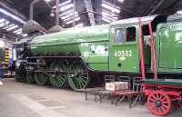 60532 <I>Blue Peter</I> inside Barrow Hill roundhouse on 1 July 2012.<br><br>[Colin Alexander 01/07/2012]