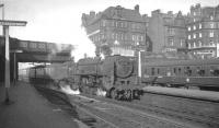 Britannia Pacific no 70005 <I>'John Milton'</I> enters Carlisle from the north on 18 October 1965 at the head of the 9.20am Glasgow Central - London St Pancras.<br><br>[K A Gray 18/10/1965]