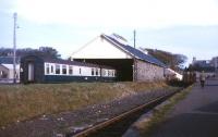 View over Wick station and goods yard in October 1971 - note the Mark 1 'Mini Buffet'.<br><br>[Frank Spaven Collection (Courtesy David Spaven) /10/1971]