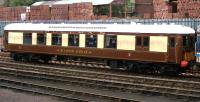 Brighton Belle Pullman car 88, now named <I>'Diamond Jubilee'</I>, stands at Barrow Hill in July 2012. <I>'Bringing back the Brighton Belle'</I> is currently Britain's biggest rail restoration project.<br><br>[Colin Alexander 01/07/2012]