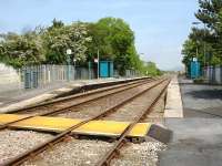 Looking north from the occupation level crossing at Llangennech station on 24 May 2012. [With thanks to Messrs Bartlett, Leiper, Dunn, Gibb & McIntyre]<br><br>[David Pesterfield 24/05/2012]