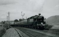 RCTS/SLS RAIL TOUR OF SCOTLAND 20th June 1962<br><br>
42277 heading to Auchinleck. The junction signalbox is behind the train and Ayr and Cumnock line is the track to the right of the locomotive.<br><br>[Jim Currie (Courtesy Stephenson Locomotive Society) 20/06/1962]