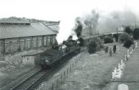 RCTS/SLS RAIL TOUR OF SCOTLAND 23rd June 1962<br><br>
123/49 heading out of Newton Stewart on the Whithorn Branch.<br>
<br><br>[Jim Currie (Courtesy Stephenson Locomotive Society) 23/06/1962]