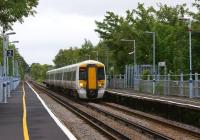 Southeastern EMU no 375924 is on a Ramsgate - London Victoria on 3 July 2012 seen at Chestfield & Swalecliff.<br><br>[John McIntyre 03/07/2012]