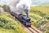 K1 no 62005 climbs the gradient west of Glenfinnan with <I>The Jacobite</I> on the 6th July 2012.<br><br>[John Gray 06/07/2012]