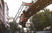 The Wuppertal 'Danglebahn' (Schwebebahn) seen in operation in September 1990 [see image 39418].<br><br>[Ian Dinmore /09/1990]