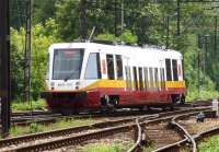 On 20th July 2012, this EN 81 single unit electric railcar leaves for Oswiecim - better known to us as Auschwitz. <br><br>[Colin Miller 20/07/2012]