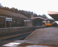 A DMU for Exeter stands at Okehamnpton on 21 May 1972 during the station's final year of BR operations.<br><br>[Ian Dinmore 21/05/1972]