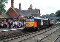 50135 <I>Ark Royal</I> arrives at Highley on the Severn Valley Railway on 2 August 2012 hauling a northbound train.<br><br>[Peter Todd 02/08/2012]