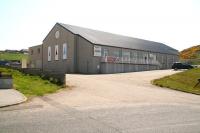 The former Macduff station building, now 'Seaway Marine', seen from the main entrance in May 2012. <br><br>[John Furnevel 23/05/2012]