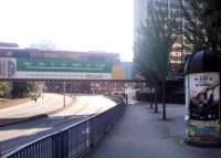 66186 running light engine crosses Newport Road, Cardiff, just north of Queen Street station on 10 August. The large building on the right behind the trees is Brunel House, built originally as the head office of the Western Region.<br>
<br>
<br><br>[John Thorn 10/08/2012]