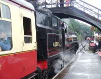 42085 with a train waiting to leave Haverthwaite on 7 August 2012.<br><br>[Colin Alexander 07/08/2012]