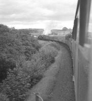The RCTS <i>'Borders Railtour'</I> of 9 July 1961 photographed approaching Penton station on the Waverley Route [see image 17983]. Carlisle Canal based B1 locomotives 61242 <I>Alexander Reith Gray</I> and 61290 had taken over the special at Petteril Bridge sidings for the leg to Hawick.<br><br>[K A Gray 09/07/1961]