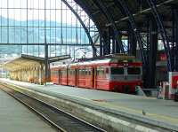 A local train for Arna stands in Bergen station on 13 August 2012.<br><br>[Bruce McCartney 13/08/2012]