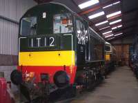 EE Type 1 no 20214 in the shed at Haverthwaite on 7 August 2012. <br><br>[Colin Alexander 07/08/2012]