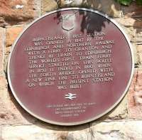 Plaque at Burntisland Station 2005.<br><br>[John Furnevel 26/05/2005]