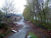 Looking south over the site of Galashiels Station. The shed was on the left where the large building is.<br><br>[Ewan Crawford //]