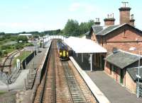 ScotRail 156503 on a Dumfries - Carlisle shuttle service calls at Annan Station in May 2003.<br><br>[John Furnevel 26/05/2003]