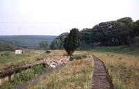 Looking west over the island platform of Riccarton Junction station.<br><br>[Roy Lambeth 11/06/1984]