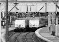 North Clyde class 303 electrics at Helensburgh Central in June 1971.<br><br>[John Furnevel 26/06/1971]