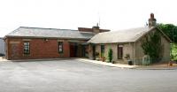 The former station building and forecourt at Duns in June 2005.<br><br>[John Furnevel 16/06/2005]