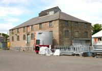 Granary in the yard alongside Duns station, viewed from the south in June 2005.<br><br>[John Furnevel /06/2005]